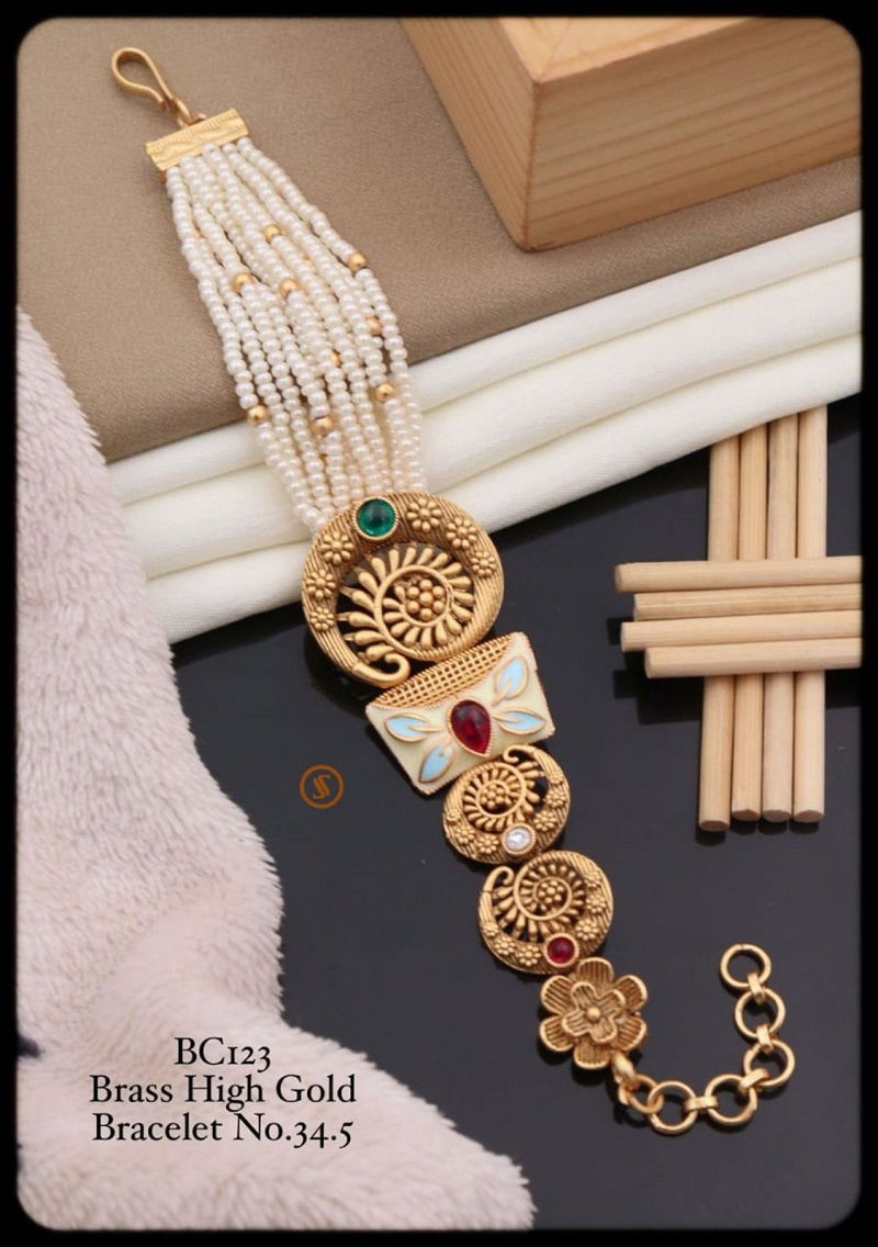 BC11 Brass High Gold Plated Mina Colour Bracelets Wholesale Shop In Surat
